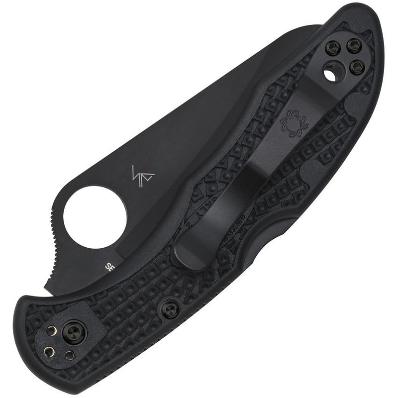 Spyderco Salt 2 Lockback Serrated (Black) (3" Satin) [C88SBBK2] - Image 2