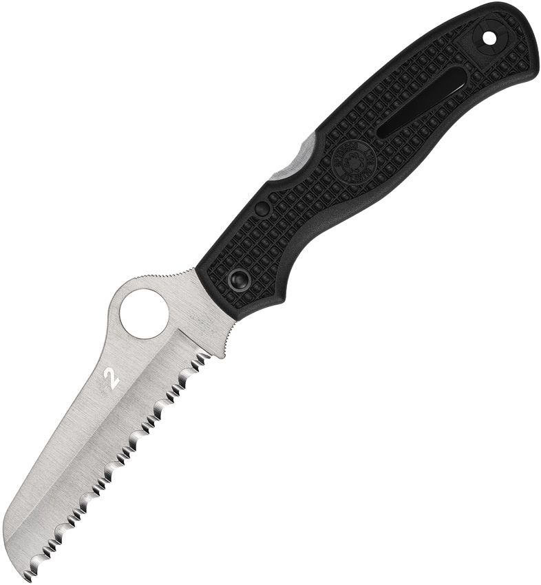 Spyderco Atlantic Salt Lockback Black (Black) (3.5" Satin) [C89SBK]