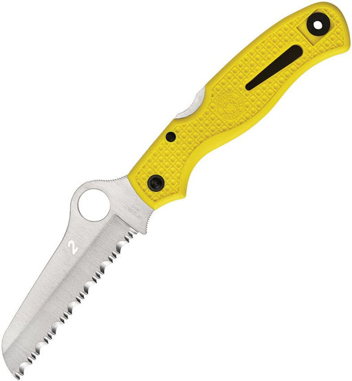 Spyderco Atlantic Salt Lockback Yellow (Red) (3.5" Satin) [C89SYL]