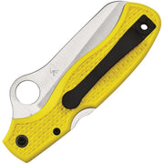 Spyderco Atlantic Salt Lockback Yellow (Red) (3.5" Satin) [C89SYL] - Image 2