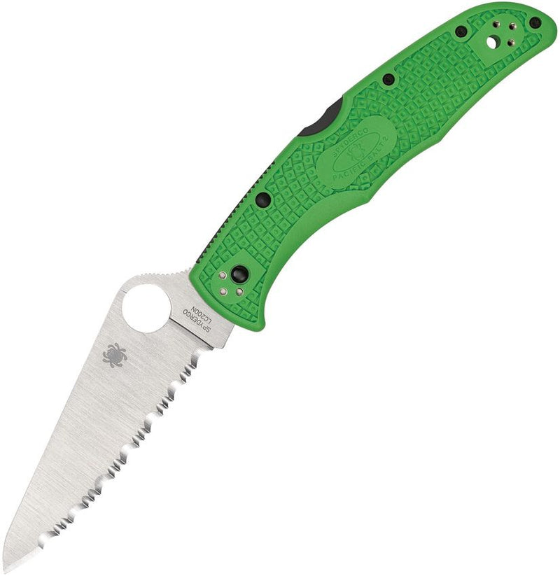 Spyderco Pacific Salt 2 Lockback Green (Green) (3.75" Satin) [C91FSGR2]
