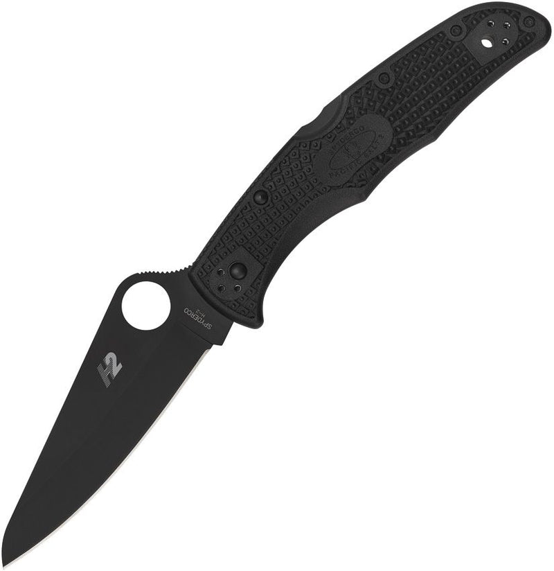 Spyderco Pacific Salt 2 Lockback Black (Black) (3.75" Black) [C91PBBK2]