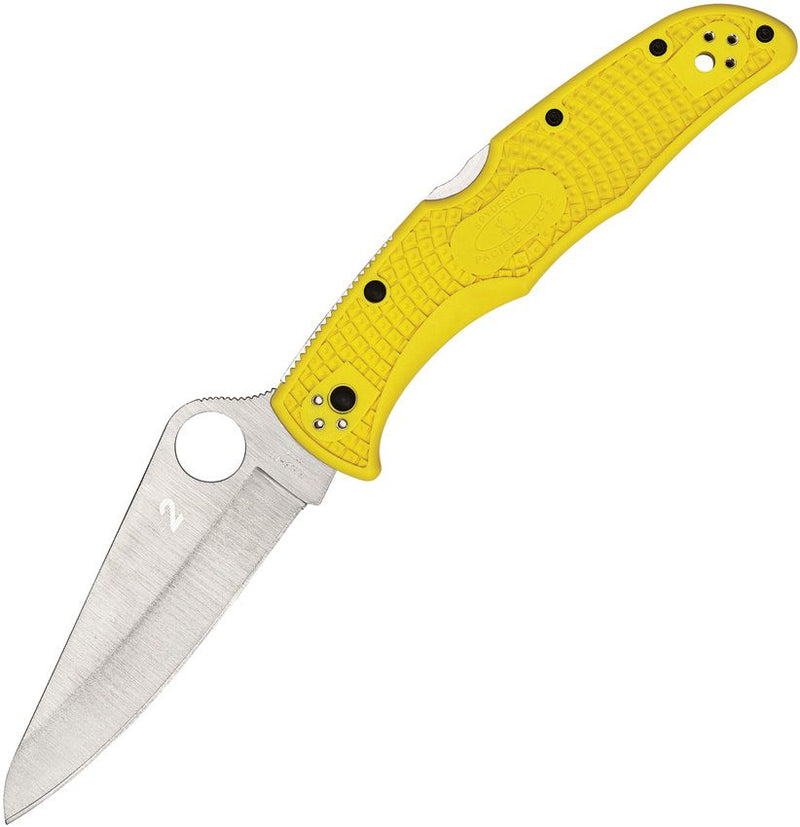 Spyderco Pacific Salt 2 Lockback Yellow (Yellow) (3.75" Satin) [C91PYL2]