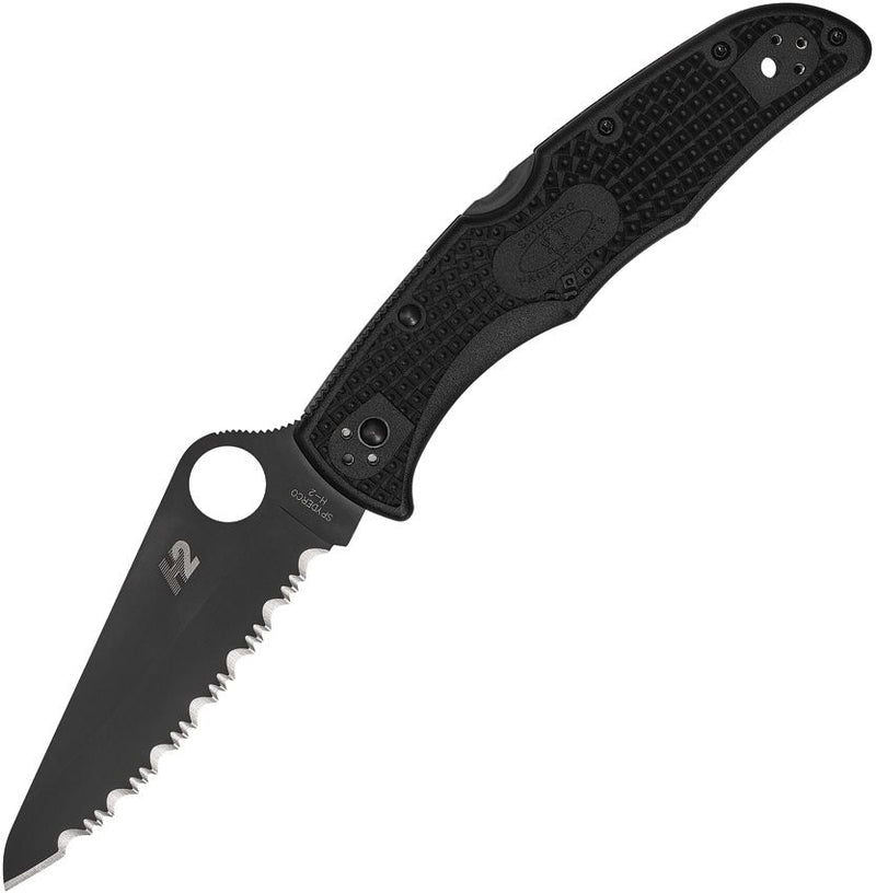 Spyderco Pacific Salt 2 Lockback Black (Black) (3.75" Black) [C91SBBK2]