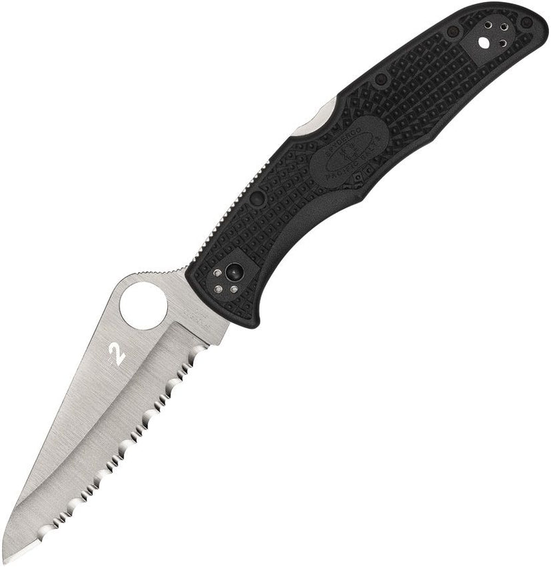 Spyderco Pacific Salt 2 Lockback (Black) (3.75" Satin) [C91SBK2]