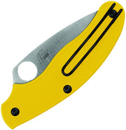 Spyderco Penknife Lightweight Yellow (3" Satin) - Image 2