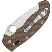 Spyderco Manix 2 XL Brn Canvas Micarta (3.88" Satin) - Image 2