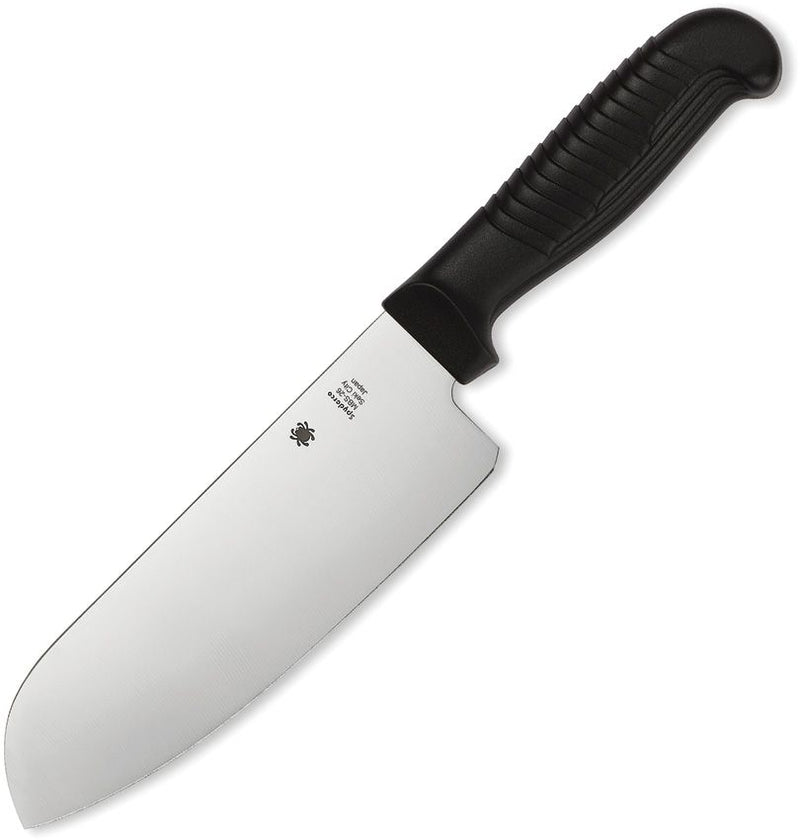 Spyderco Santoku Plain Black Kitchen Knife [K08PBK]