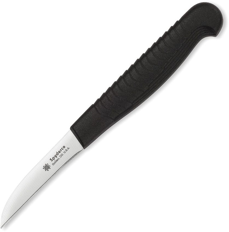 Spyderco Mini Paring Plain Black Kitchen Knife [K09PBK]