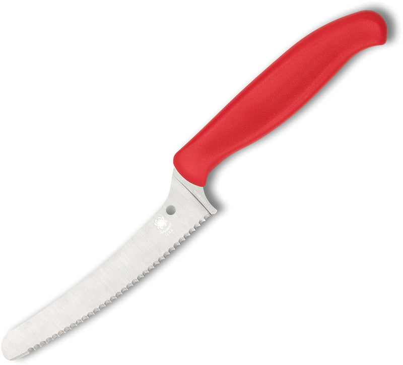 Spyderco Z-Cut Kitchen Knife Red Red Polypropylene (4.30" Satin finish CTS-BD1 stainless) [K13SRD] - product view 1