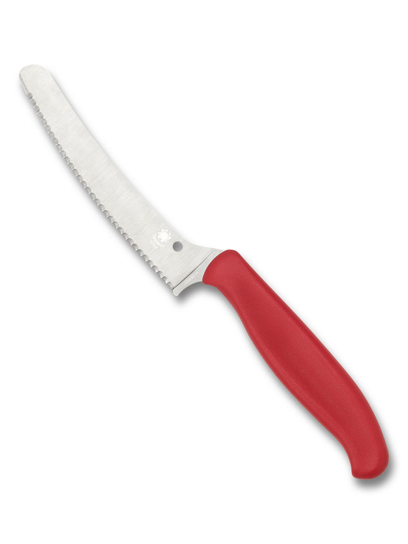 Spyderco Z-Cut Kitchen Knife Red Red Polypropylene (4.30" Satin finish CTS-BD1 stainless) [K13SRD] - product view 2