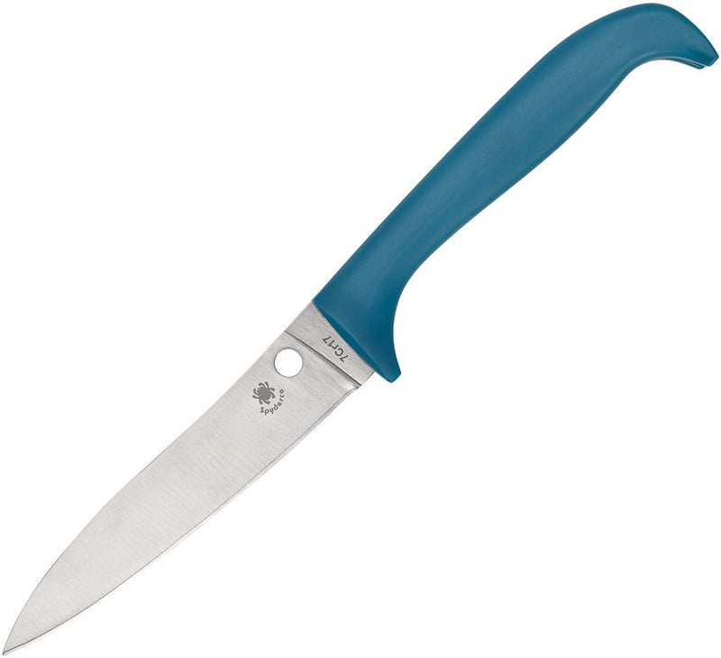 Spyderco Counter Puppy Blue Plain Kitchen Knife [K20PBL]
