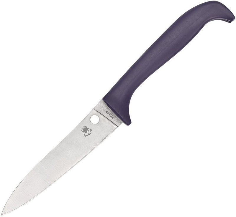 Spyderco Counter Puppy Purple Plain Kitchen Knife [K20PPR]