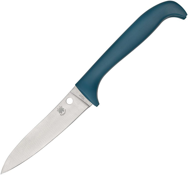 Spyderco Counter Critter Blue Plain Kitchen Knife [K21PBL]