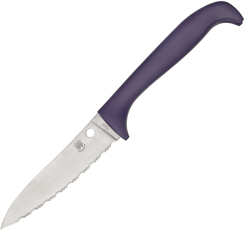 Spyderco Counter Critter Purple Serr Kitchen Knife [K21SPR]