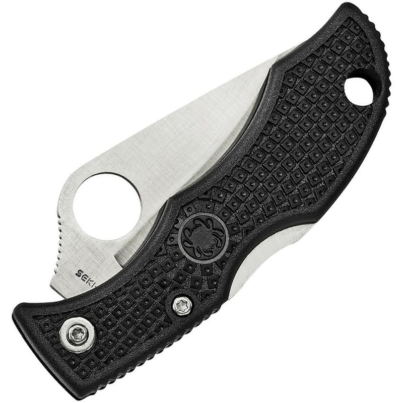 Spyderco Ladybug 3 Lockback Serrated (Black) (1.88" Satin) [LBKS3] - Image 2