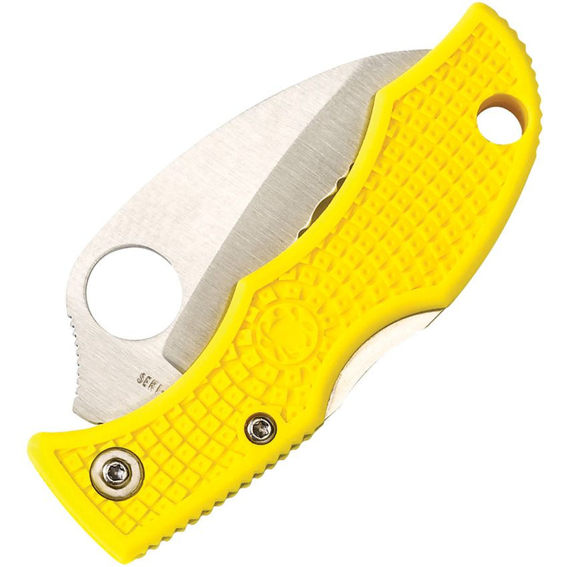 Spyderco Ladybug 3 Lockback Salt Serr (Yellow) (1.88" Satin) [LYLS3HB] - Image 2