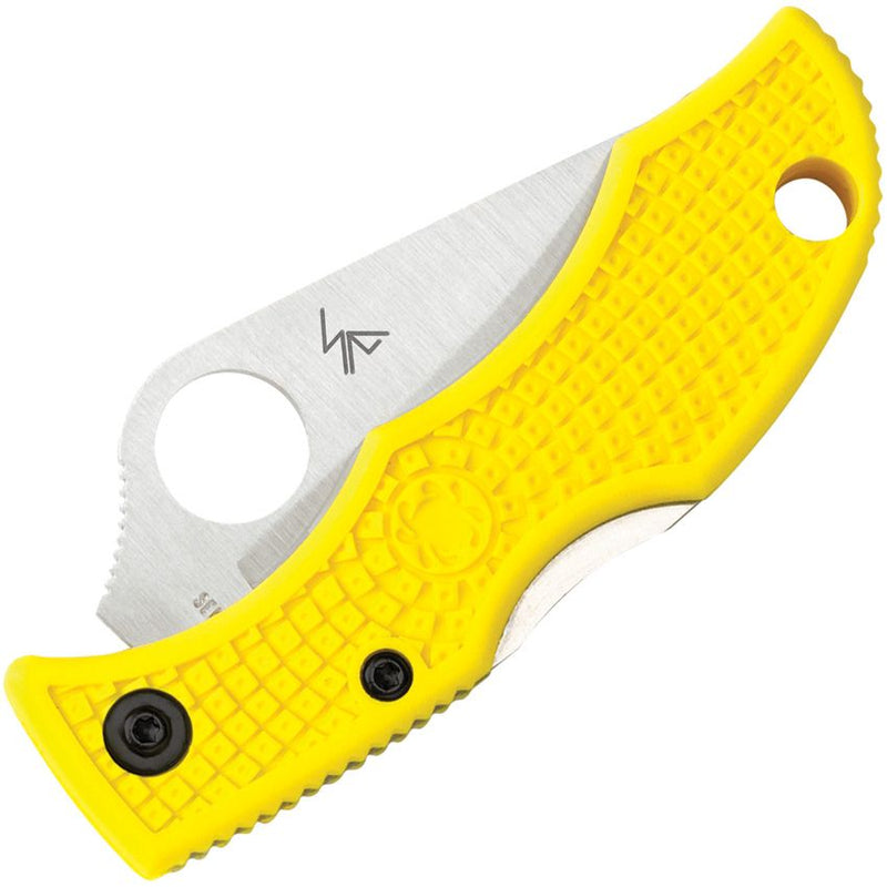 Spyderco Ladybug 3 Lockback Salt Serr (Yellow) (1.88" Satin) [LYLS3] - Image 2