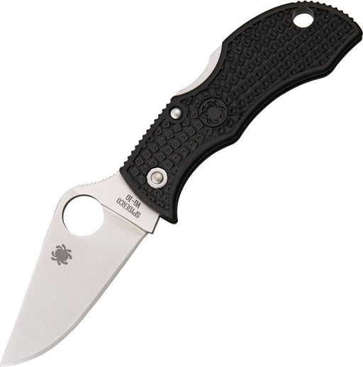 Spyderco Manbug Lockback Black (Black) (1.88" Satin) [MBKP]