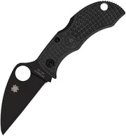 Spyderco Manbug Wharncliffe Lockback (Black) (1.88" Black) [MBKWPBK]