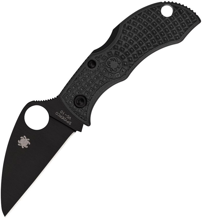 Spyderco Manbug Wharncliffe Lockback (Black) (1.88" Black) [MBKWPBK]