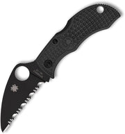 Spyderco Manbug Lockback Wharncliffe (Black) (1.9" Black) [MBKWSBK]