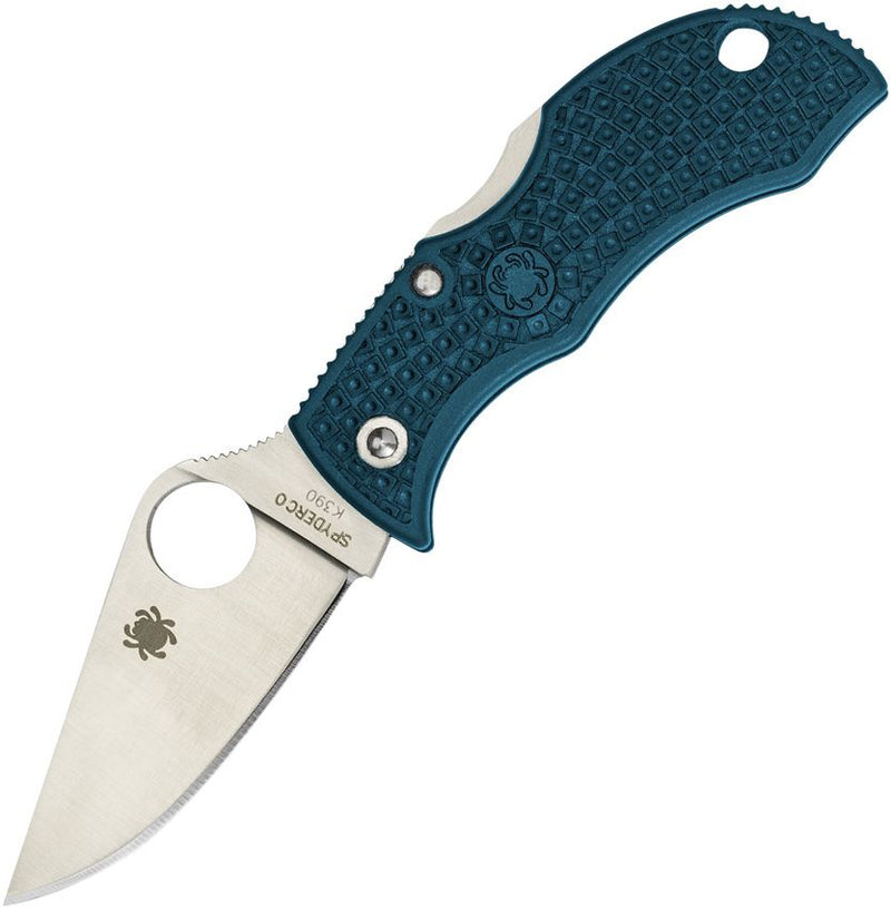 Spyderco Manbug Lockback Blue (Blue) (2" Satin) [MFPK390]