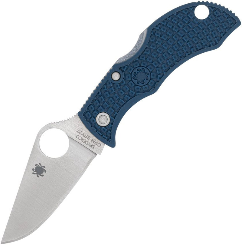 Spyderco Manbug Lockback Coba SPY27 (Blue) (2" Satin) [MPCBL]