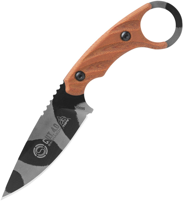 TOPS C.U.T. 4.0 Camo 1095 Tan Micarta Fixed Blade Knife [CUT-40-CAMO] - product view 1