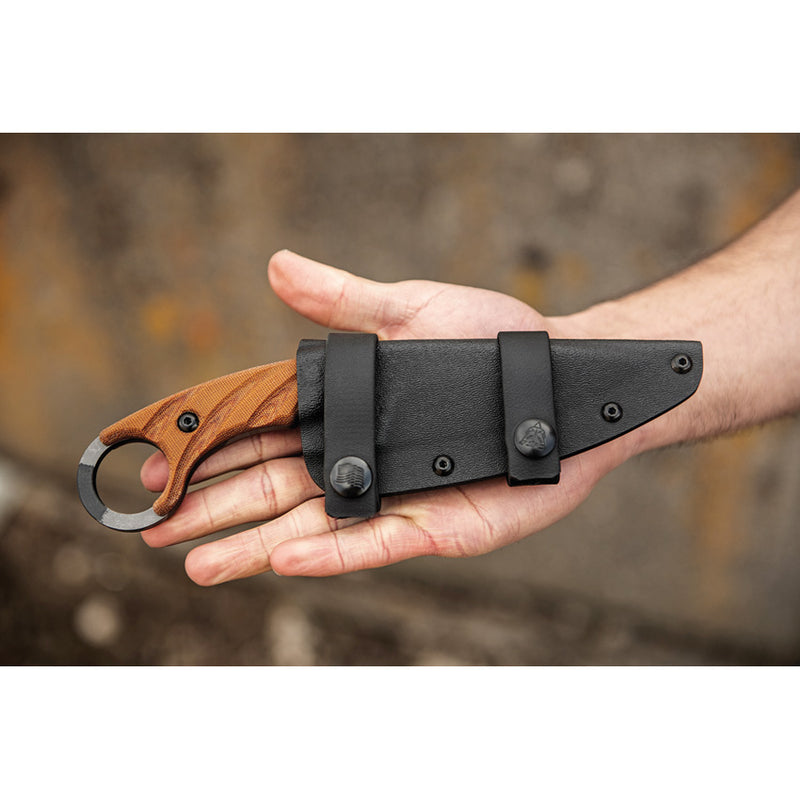 TOPS C.U.T. 4.0 Camo 1095 Tan Micarta Fixed Blade Knife [CUT-40-CAMO] - product view 6