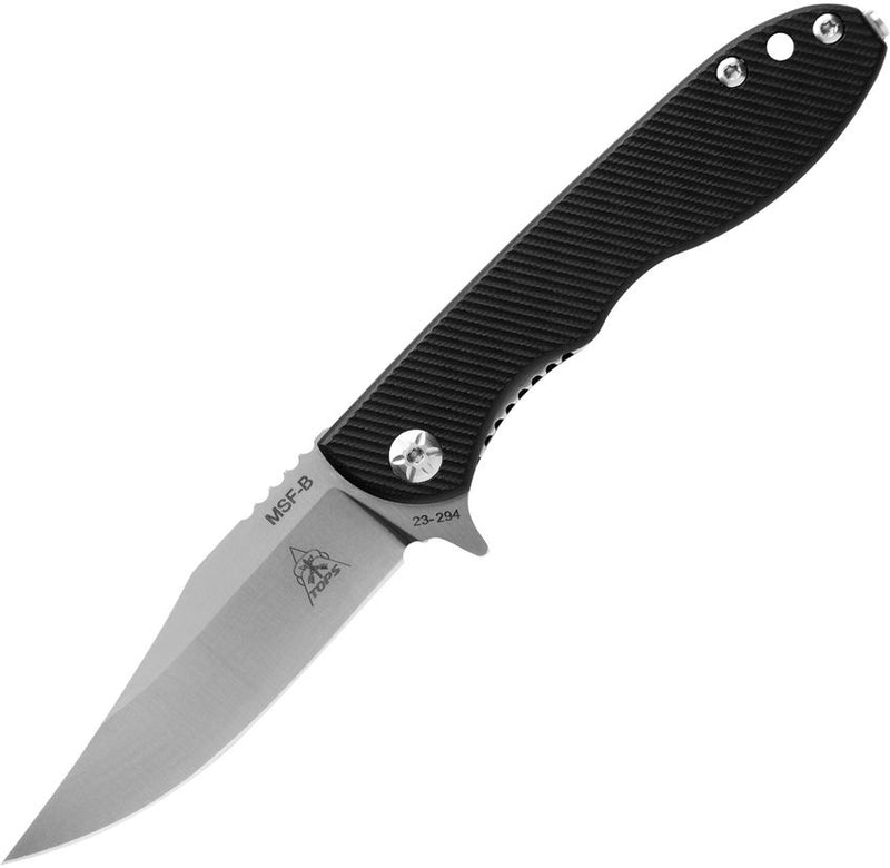 TOPS MSF Linerlock Black Elmax [MSFB-01]