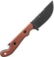 TOPS Pit Stop 3 Brown Micarta (3.00" Traction coated 1095HC steel) Fixed Blade Knife [PSK-01] - product view 3
