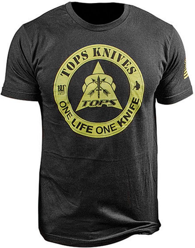 TOPS T-Shirt One Life One Knife [TS-1LBLK XXL]