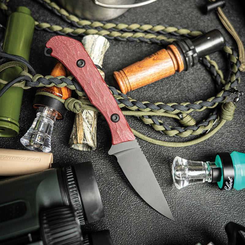 Toor Barrow Fixed Blade Knife / Crimson — CPM MagnaCut / Red [TR08508] — product view 4