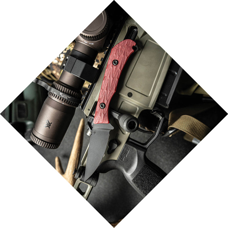 Toor Barrow Fixed Blade Knife / Crimson — CPM MagnaCut / Red [TR08508] — product view 5