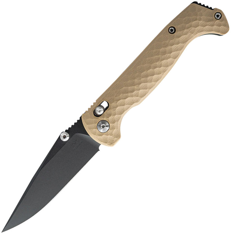 Toor Dropwing Crossbar Lock Tan Folding Knife — CPM MagnaCut / Brown [TR23842] — product view 1