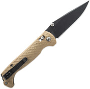Toor Dropwing Crossbar Lock Tan Folding Knife — CPM MagnaCut / Brown [TR23842] — product view 3