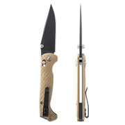 Toor Dropwing Crossbar Lock Tan Folding Knife — CPM MagnaCut / Brown [TR23842] — product view 4