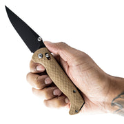 Toor Dropwing Crossbar Lock Tan Folding Knife — CPM MagnaCut / Brown [TR23842] — product view 7