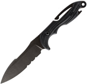 Toor Marine Utility Fighting Dive K Fixed Blade Knife — CPM Cru-Wear / Black [TR33810] — product view 1