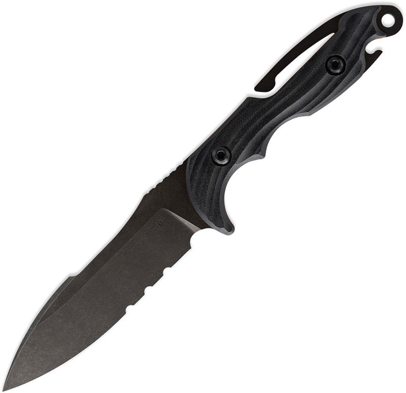 Toor Marine Utility Fighting Dive K Fixed Blade Knife — CPM Cru-Wear / Black [TR33810] — product view 1