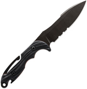 Toor Marine Utility Fighting Dive K Fixed Blade Knife — CPM Cru-Wear / Black [TR33810] — product view 3