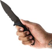 Toor Marine Utility Fighting Dive K Fixed Blade Knife — CPM Cru-Wear / Black [TR33810] — product view 4