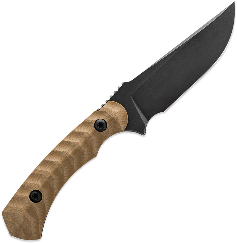 Toor Brauler Fixed Blade Knife / Omaha Tan — CPM Cru-Wear / Brown [TR33823] — product view 3