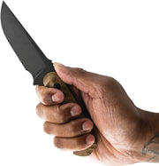 Toor Brauler Fixed Blade Knife / Omaha Tan — CPM Cru-Wear / Brown [TR33823] — product view 4
