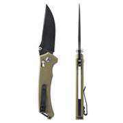 Toor Draper Crossbar Lock OD Folding Knife — CPM MagnaCut / Green [TR33879] — product view 3