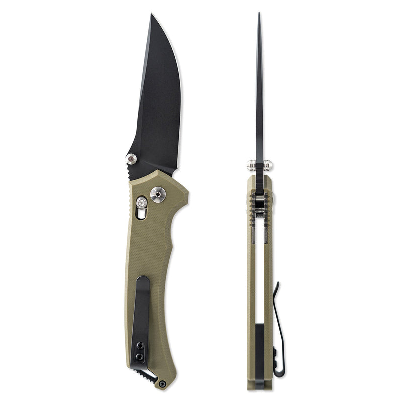 Toor Draper Crossbar Lock OD Folding Knife — CPM MagnaCut / Green [TR33879] — product view 3