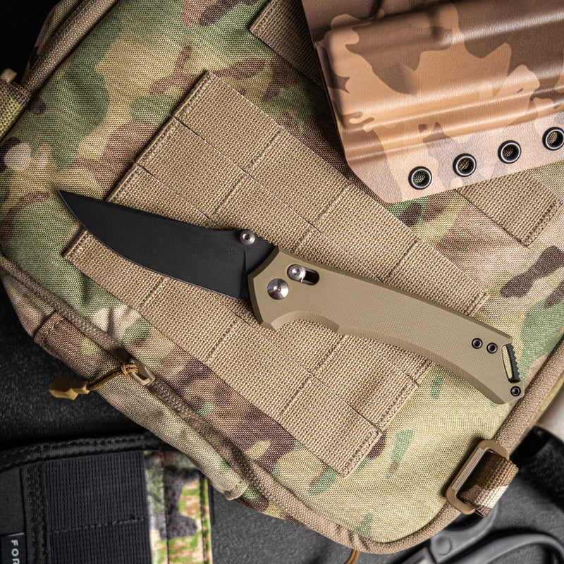 Toor Draper Crossbar Lock OD Folding Knife — CPM MagnaCut / Green [TR33879] — product view 4