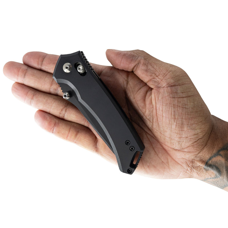 Toor Draper Crossbar Lock Socom Folding Knife — CPM MagnaCut / Black [TR33880] — product view 7