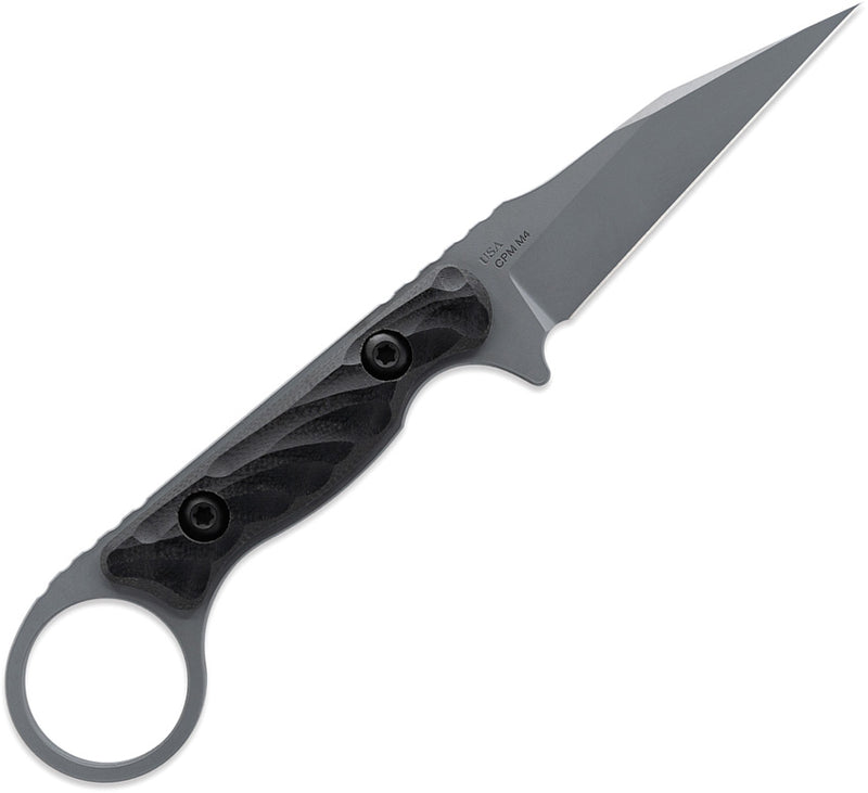 Toor Jank Shank W Fixed Blade Knife / Gray — CPM-M4 / Black [TR64241] — product view 3